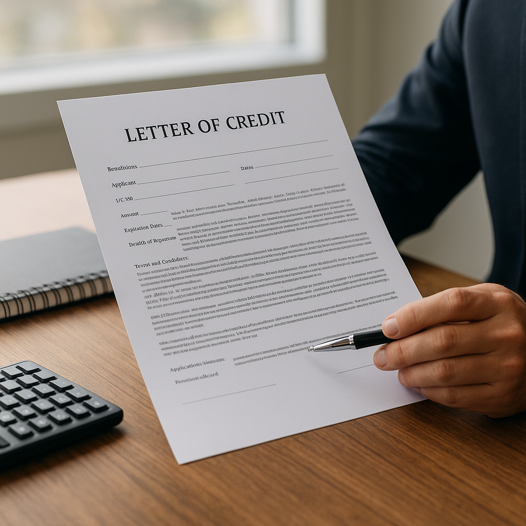 Trade finance letter of credit